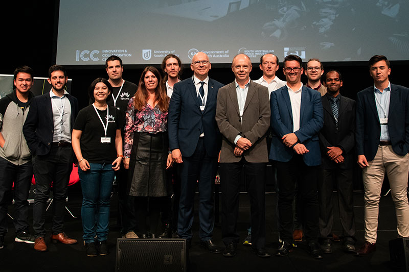 Venture Catalyst Space 2018 Cohort with MP David Pisoni and ICC director Jasmine Vreugdenburg(centre left)